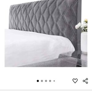 Elegant Gray Quilted Headboard